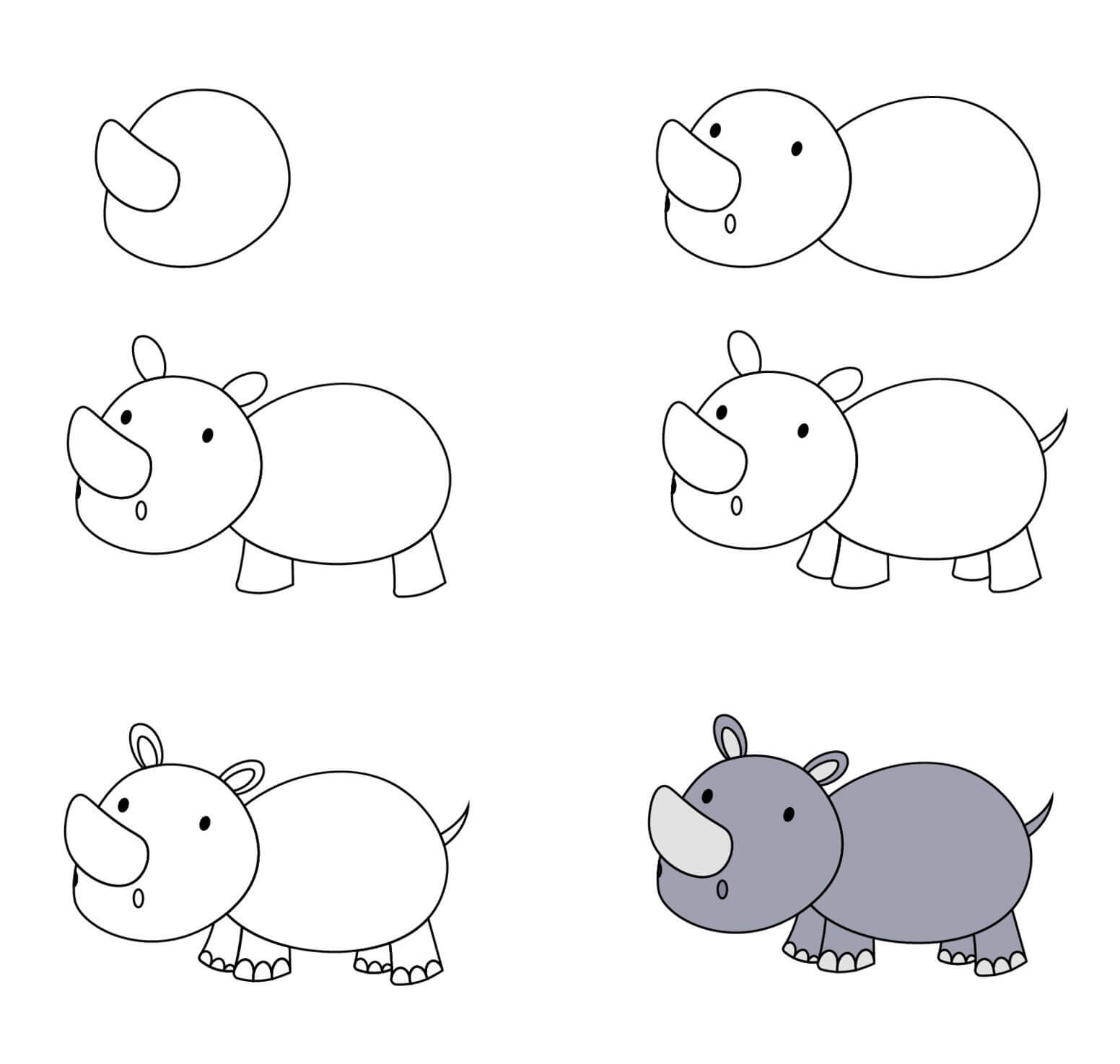 How to draw Rhino idea (4)