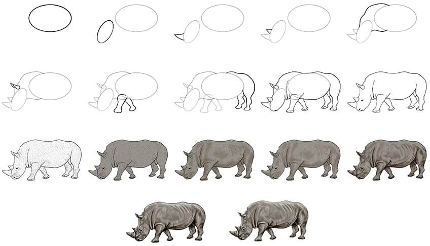 How to draw Rhino idea (5)