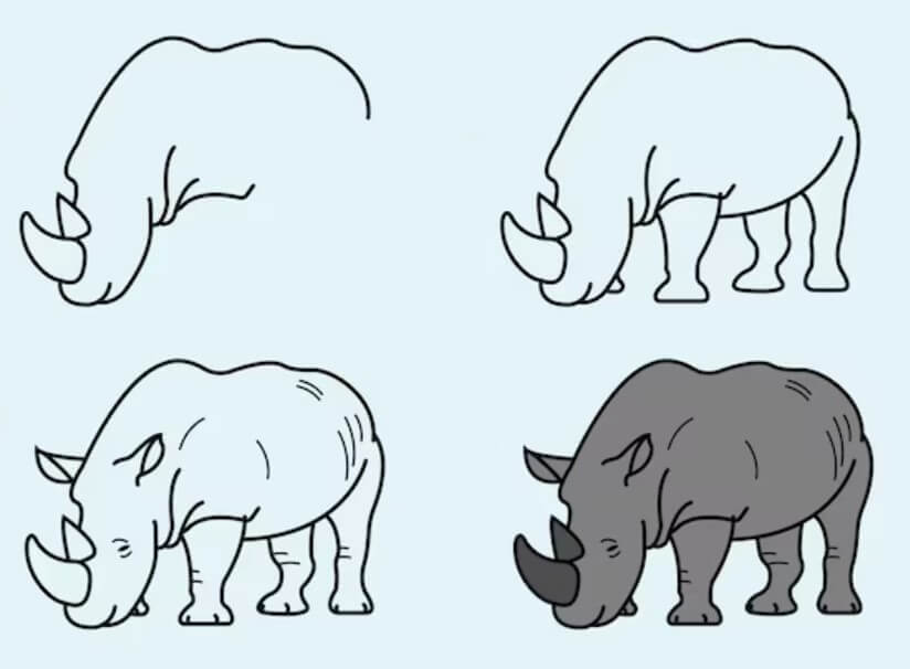 How to draw Rhino idea (6)