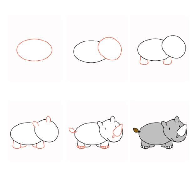 How to draw Rhino idea (7)