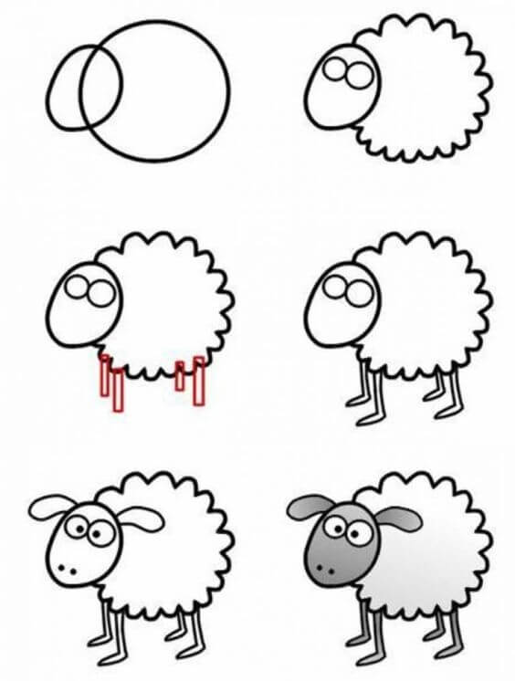 Sheep idea (16) Drawing Ideas