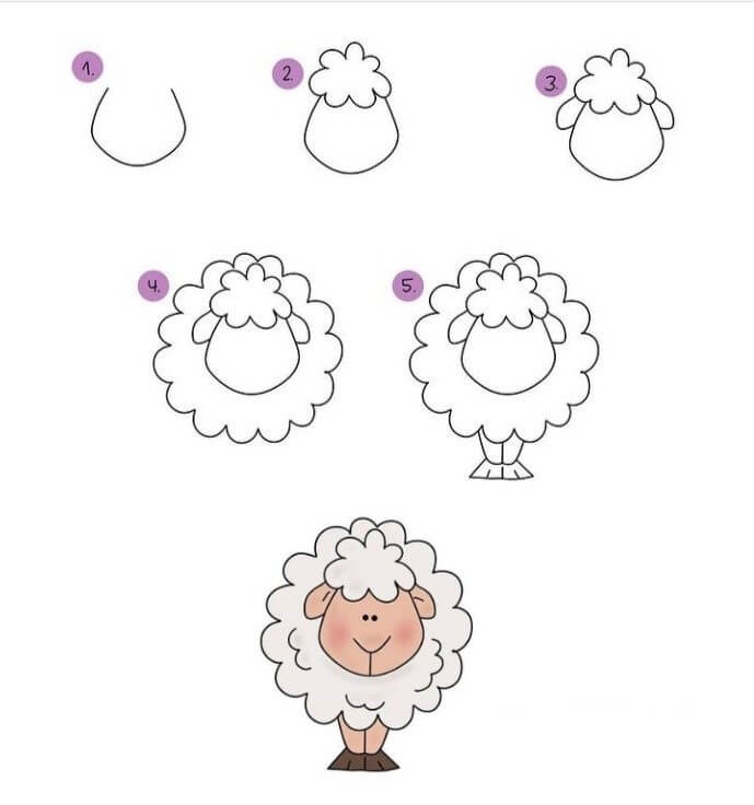 Sheep idea (18) Drawing Ideas