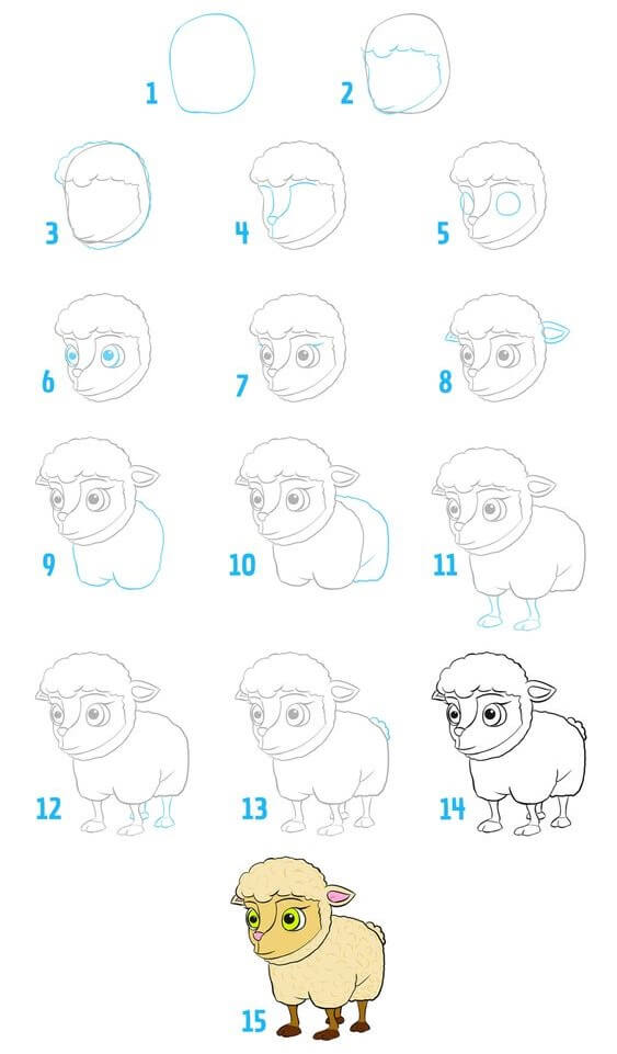 Sheep idea (19) Drawing Ideas