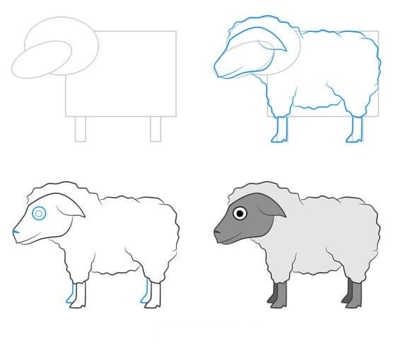 Sheep idea (24) Drawing Ideas