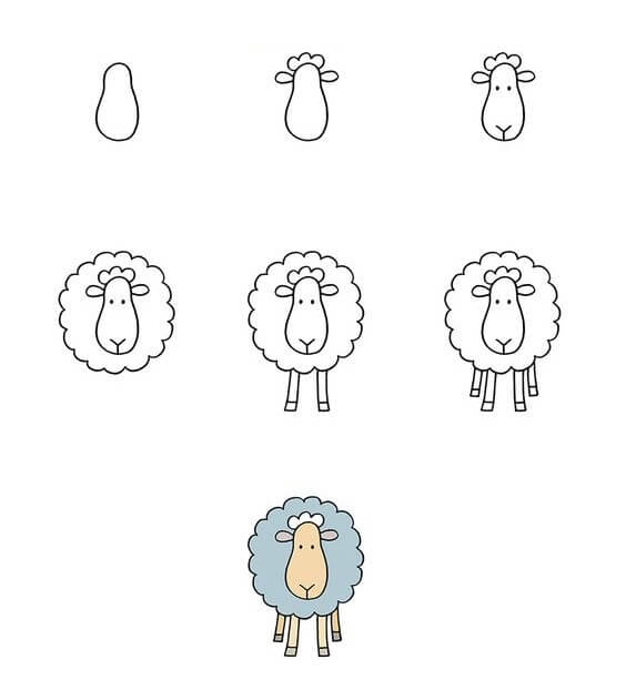 Sheep idea (25) Drawing Ideas