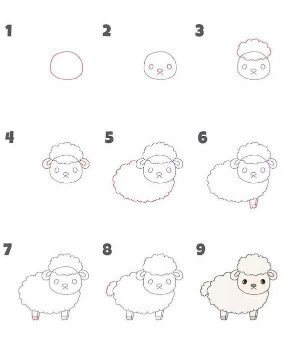 Sheep idea (27) Drawing Ideas