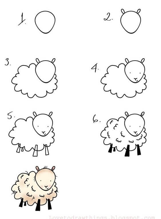 Sheep idea (28) Drawing Ideas