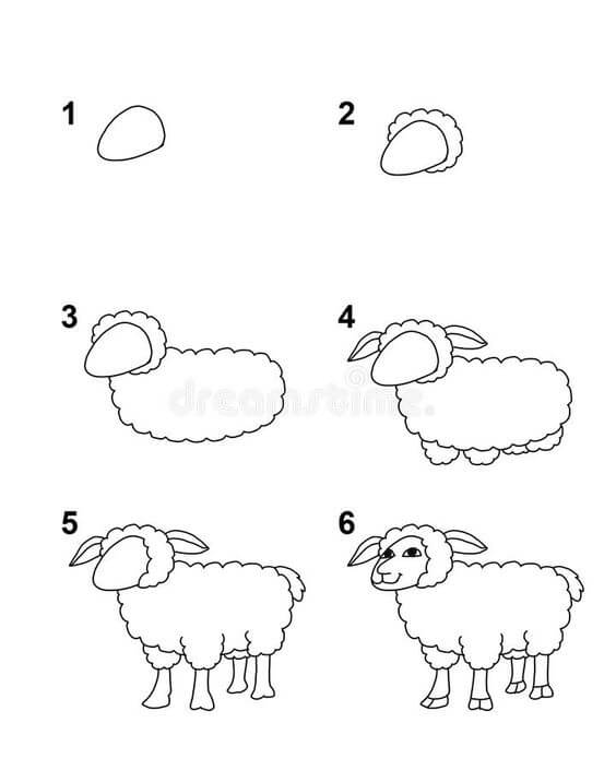 Sheep idea (30) Drawing Ideas