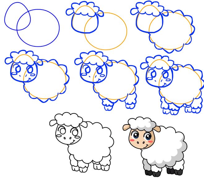 Sheep idea (31) Drawing Ideas