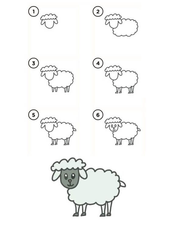 Sheep idea (33) Drawing Ideas