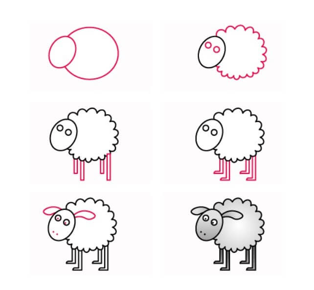 Sheep idea (34) Drawing Ideas