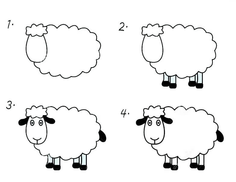 Sheep idea (35) Drawing Ideas