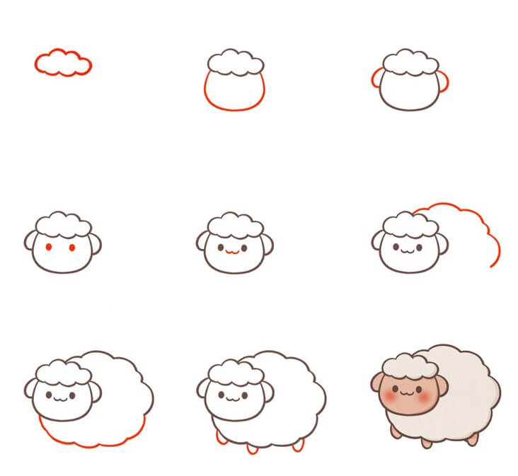 Sheep idea (36) Drawing Ideas