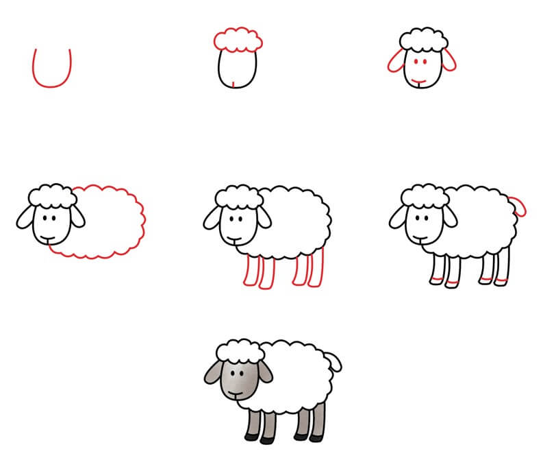 Sheep idea (37) Drawing Ideas