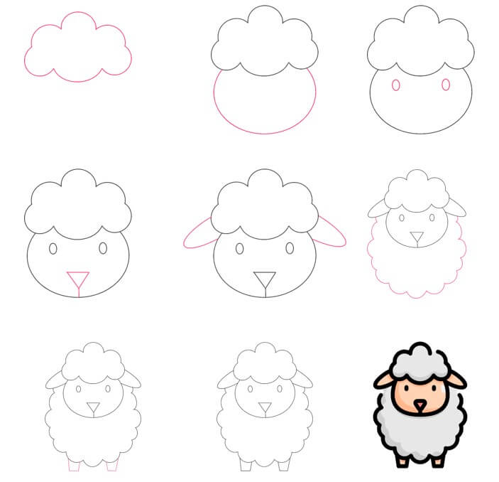 Sheep idea (38) Drawing Ideas