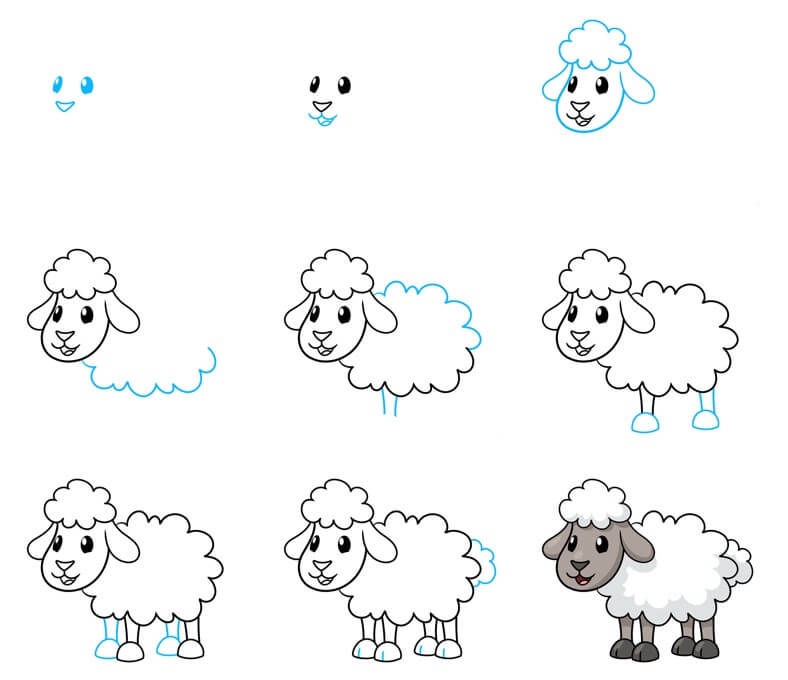 Sheep idea (39) Drawing Ideas