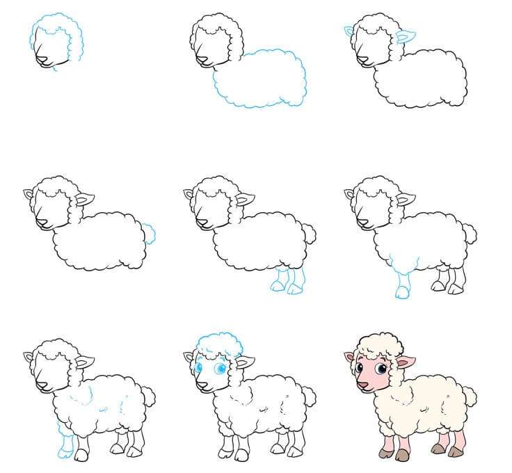 Sheep idea (40) Drawing Ideas