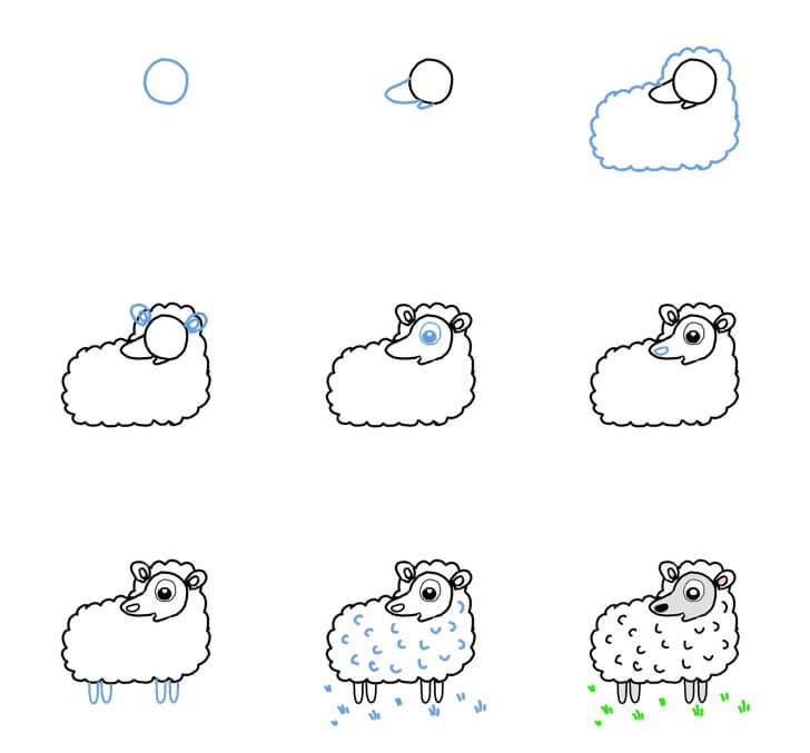 Sheep idea (42) Drawing Ideas