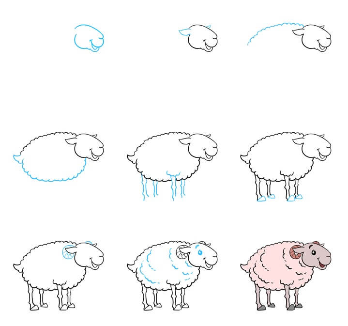 Sheep idea (43) Drawing Ideas