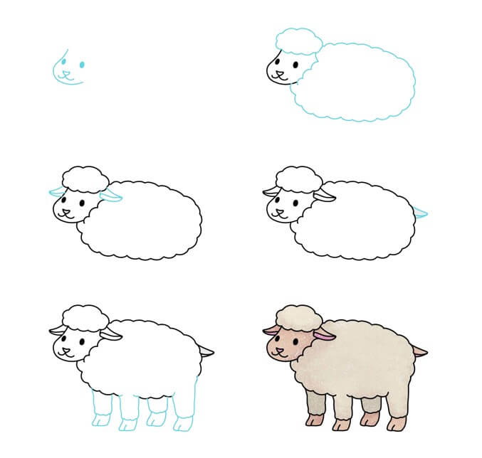 Sheep idea (44) Drawing Ideas