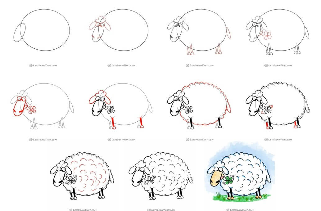 Sheep idea (45) Drawing Ideas