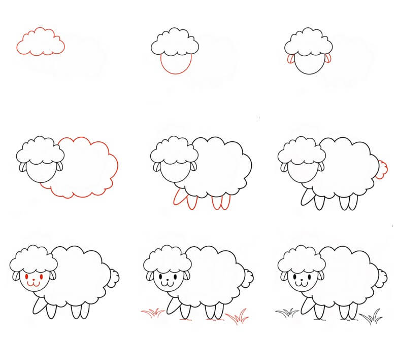 Sheep idea (46) Drawing Ideas