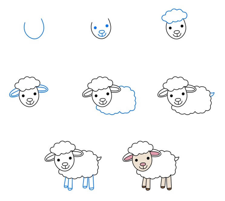 Sheep idea (47) Drawing Ideas