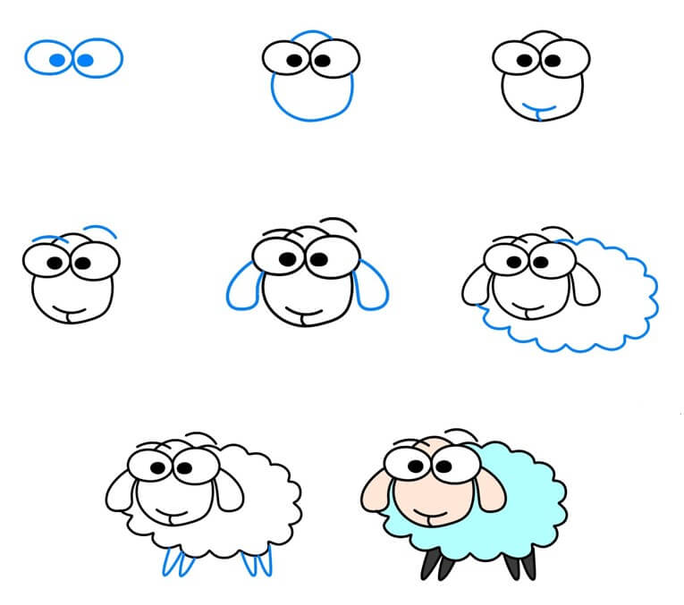 Sheep idea (48) Drawing Ideas