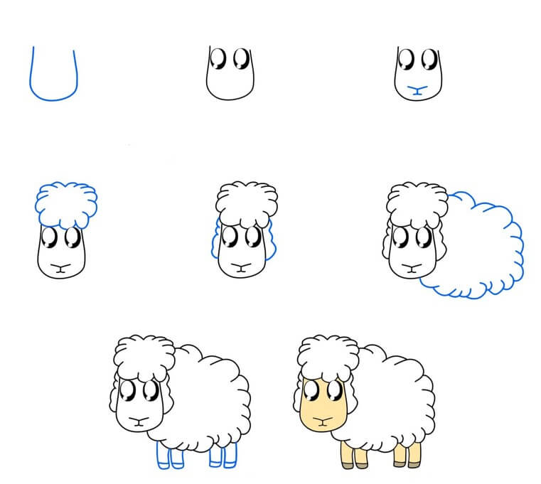 Sheep idea (49) Drawing Ideas