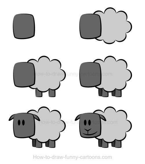 Sheep idea (50) Drawing Ideas