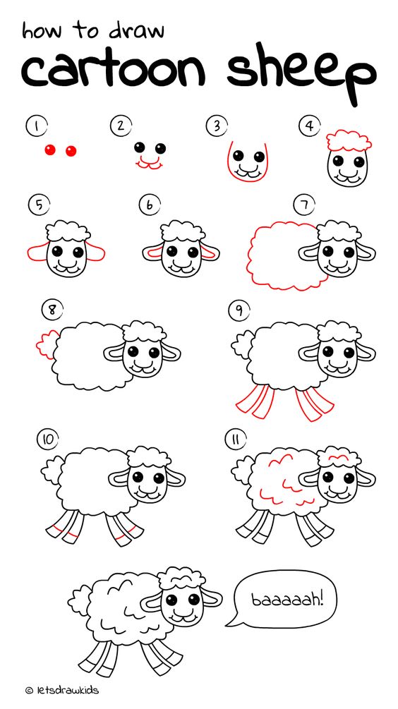 Sheep idea (52) Drawing Ideas