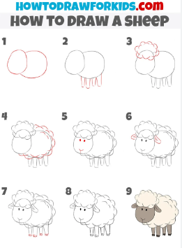 Sheep idea 9 Drawing Ideas