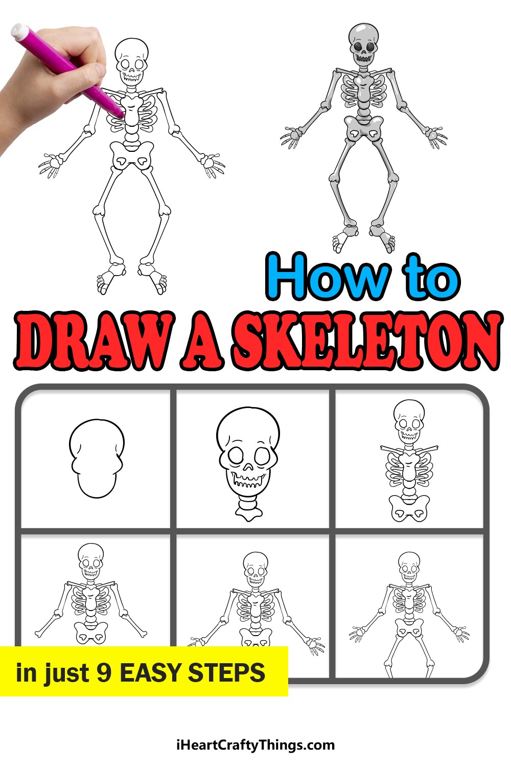 How to draw Skeleton idea 4