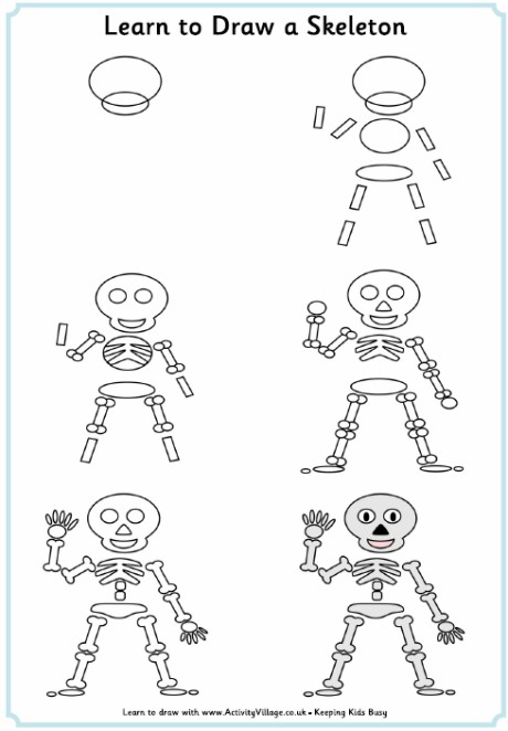 How to draw Skeleton idea 8