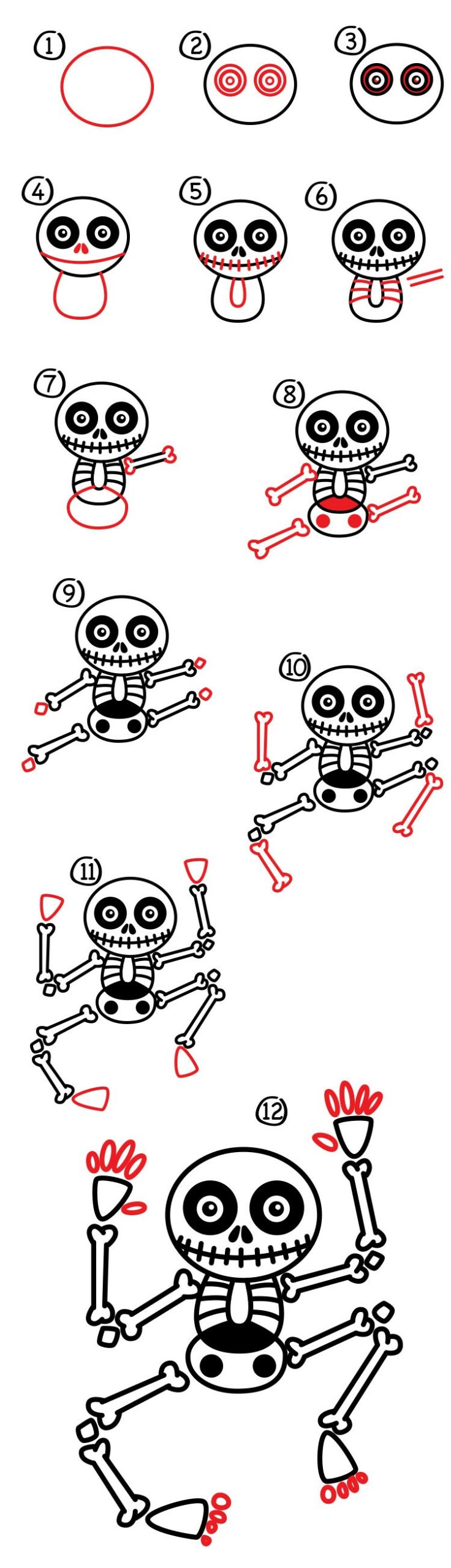 How to draw Skeleton idea 9