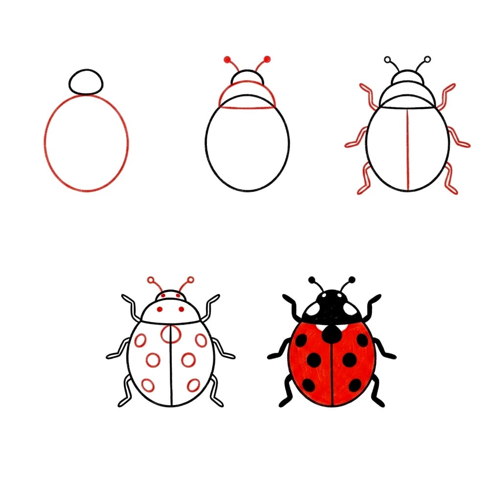 Adorable Ladybug Drawing Ideas