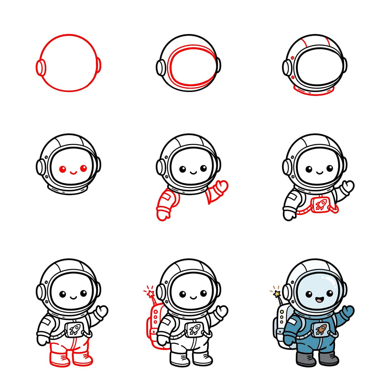 Astronaut chibi Drawing Ideas