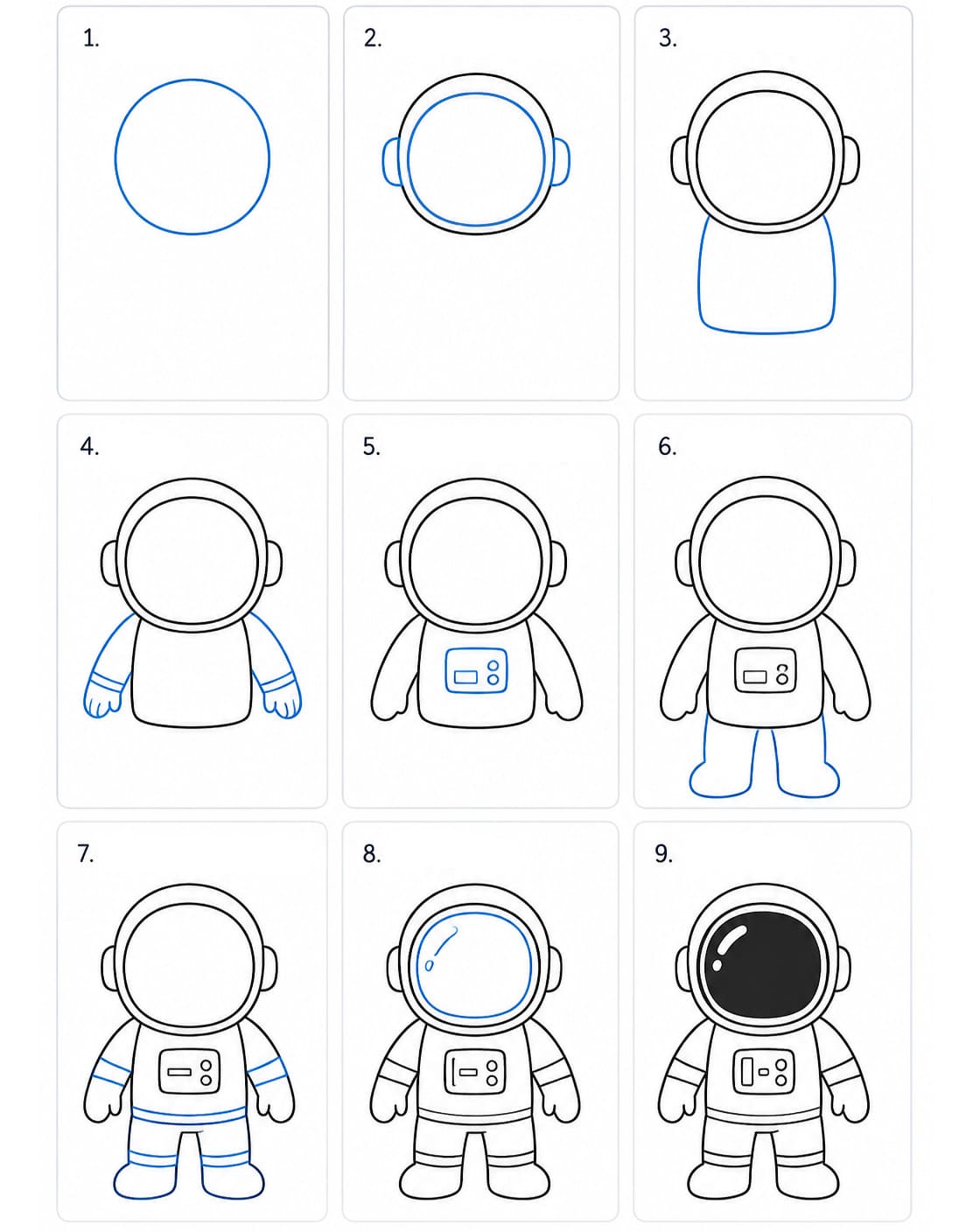 Astronaut easy Drawing Ideas