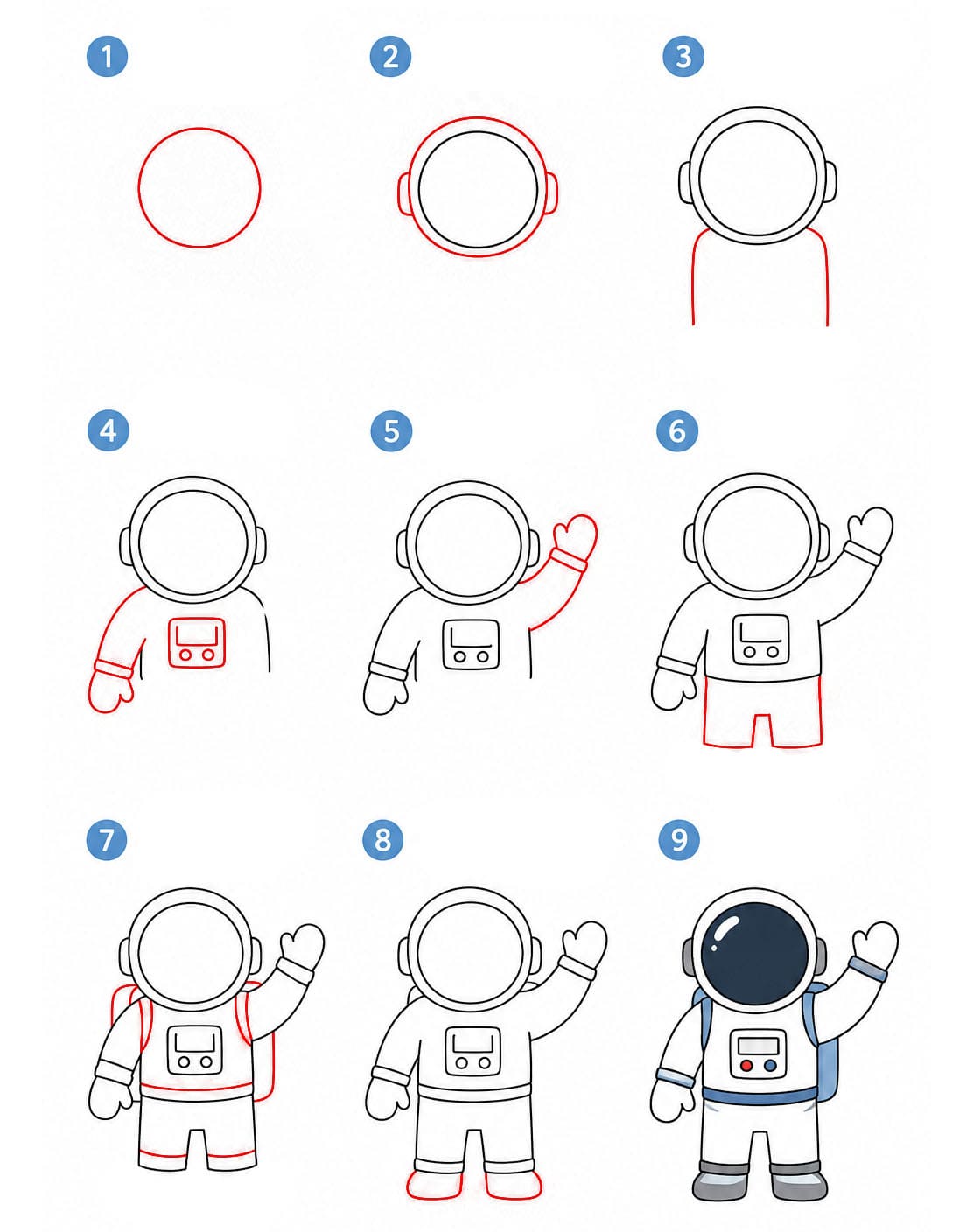 Astronaut friendly Drawing Ideas