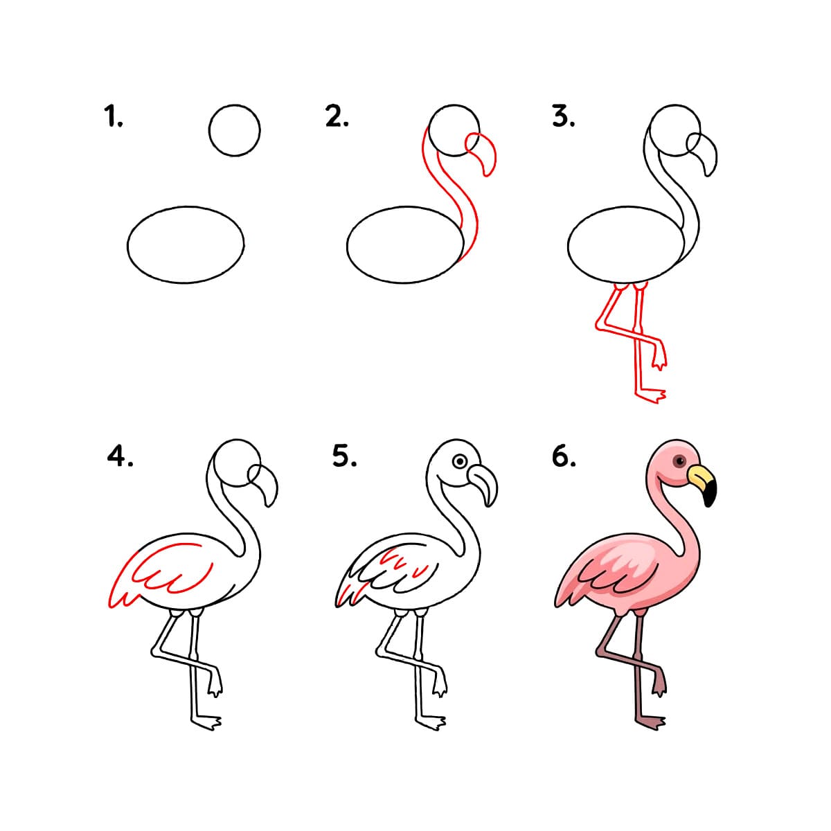 Classic Flamingo Drawing Ideas