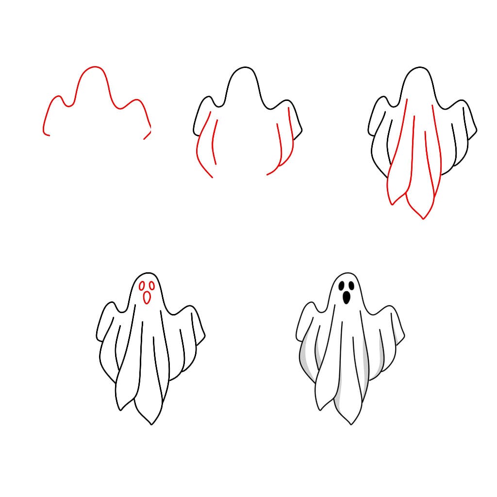 Classic Ghost Drawing Ideas
