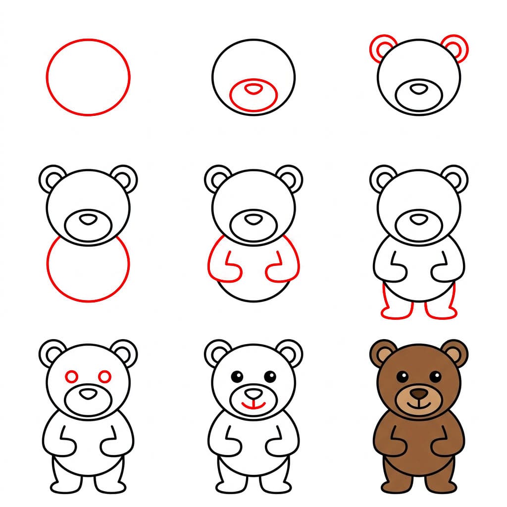 Cute bear Drawing Ideas