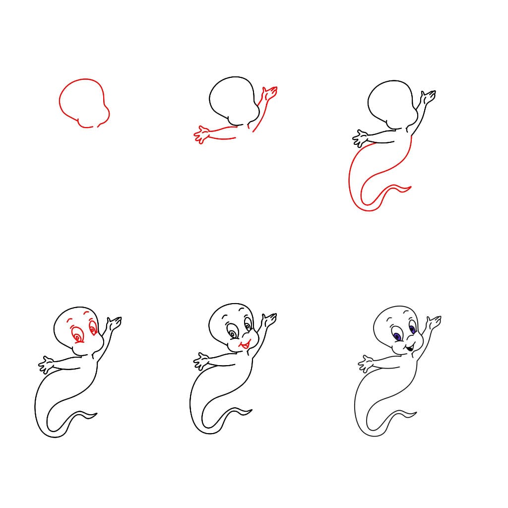 Flying Ghost Drawing Ideas