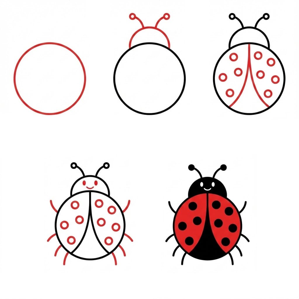 Free Ladybug Drawing Ideas