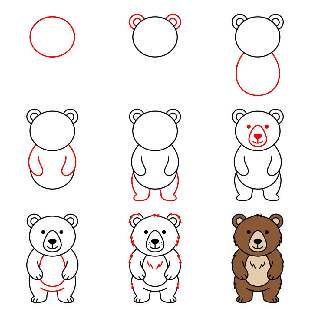 Free bear Drawing Ideas
