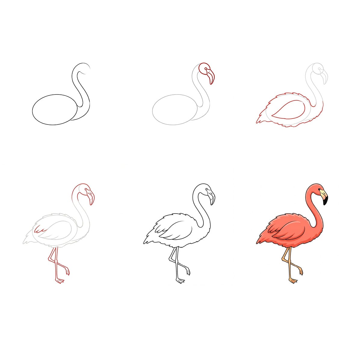 Graceful Flamingo Drawing Ideas