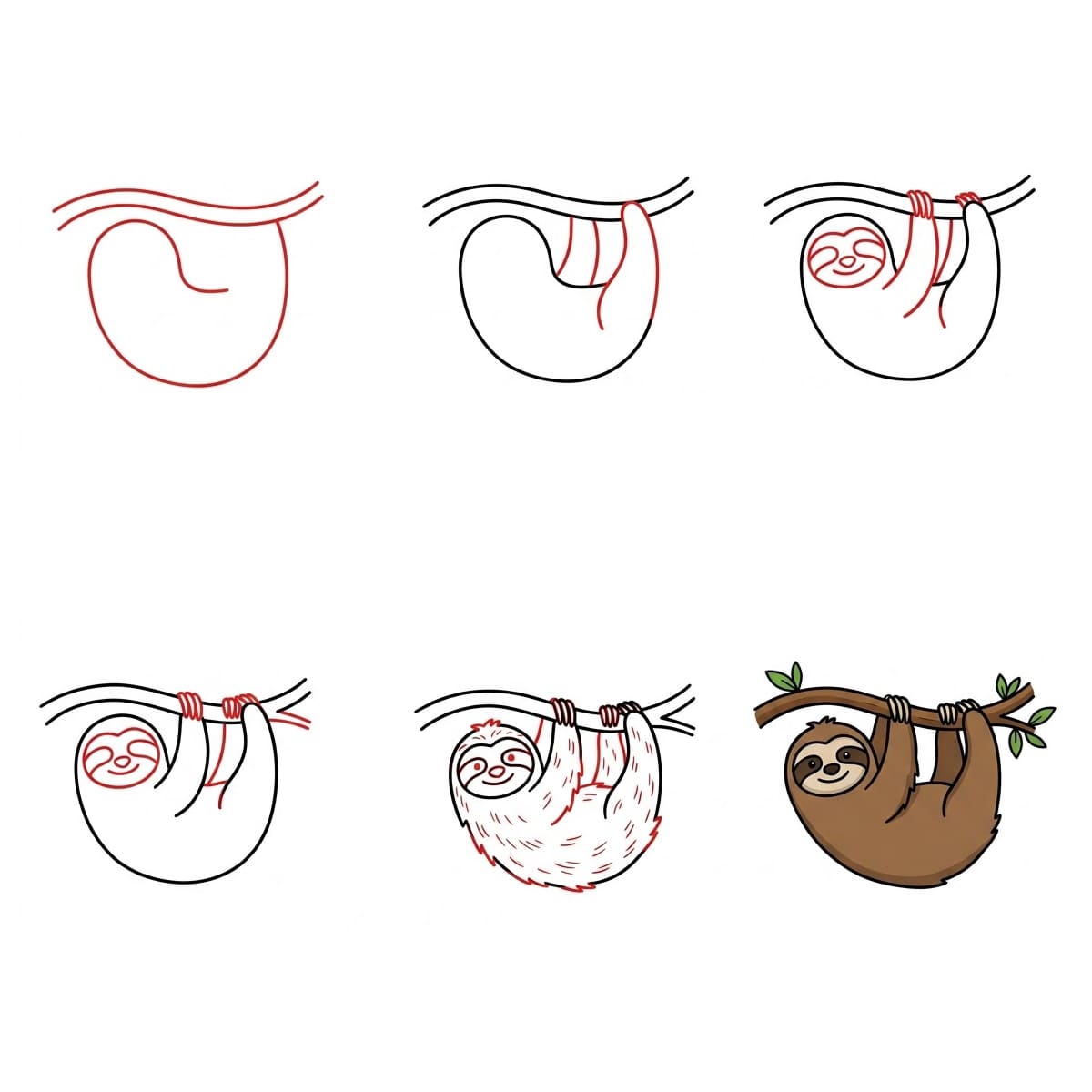 Hanging Sloth Drawing Ideas