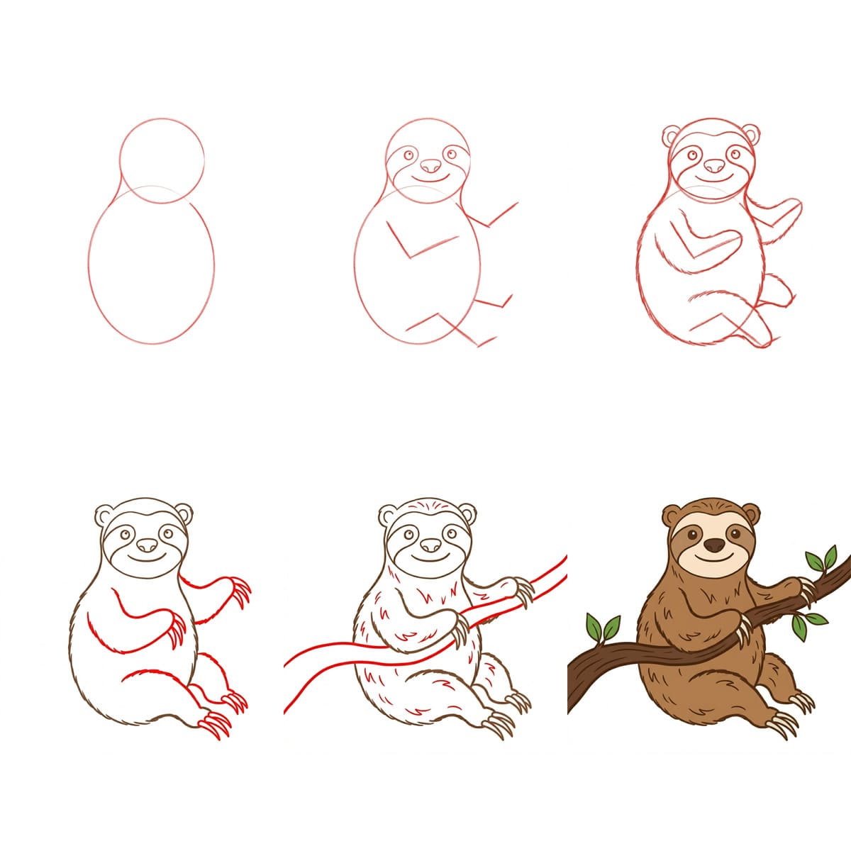 Hugging Sloth Drawing Ideas