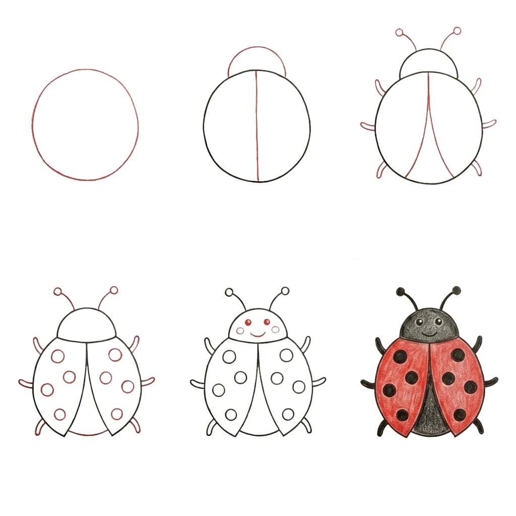 Ladybug Smile Drawing Ideas