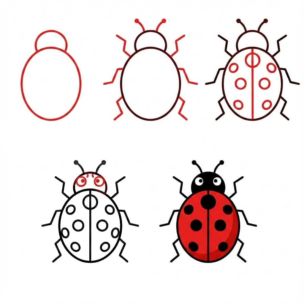 Ladybug Very Easy Drawing Ideas